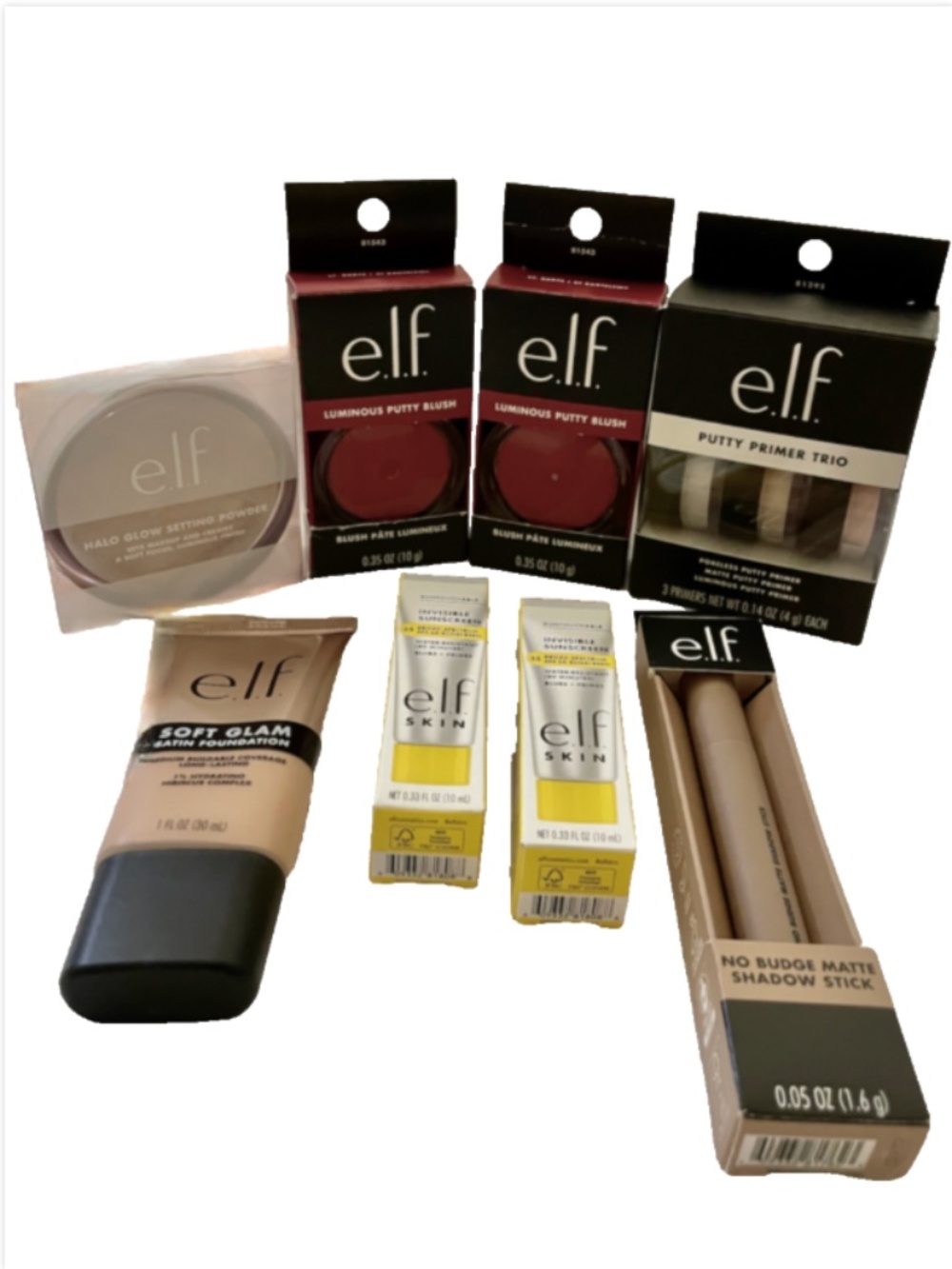 ELF Cosmetics Full Size Lot of 8 Pc Makeup Lot New In Box